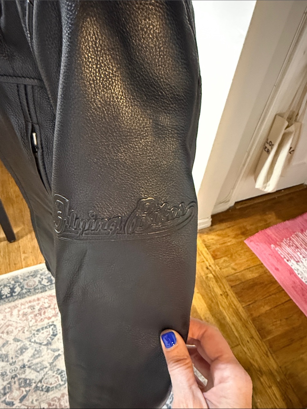 Flying Bikes Women's Black Leather Jacket Size M View 6